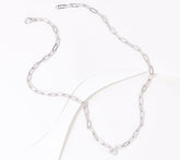 Collar solitario Diamonique de plata de ley con cadena de clip, 45,7 cm